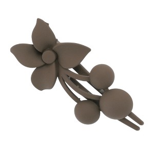 Unique Bargains Frosted Flowers Hair Clips for Christmas 3.35"x1.97"x1.57" 1 Pc - 1 of 4