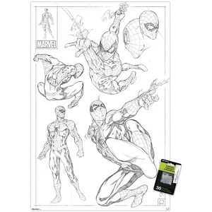 Trends International Marvel Sketch - Spider-Man Unframed Wall Poster Prints - 1 of 4