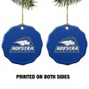 Hofstra University Lions Logo Porcelain Scalloped Holiday Christmas Tree Ornament - 2 of 4