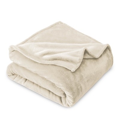 Vanilla Microplush Full/queen Fleece Blanket By Bare Home : Target