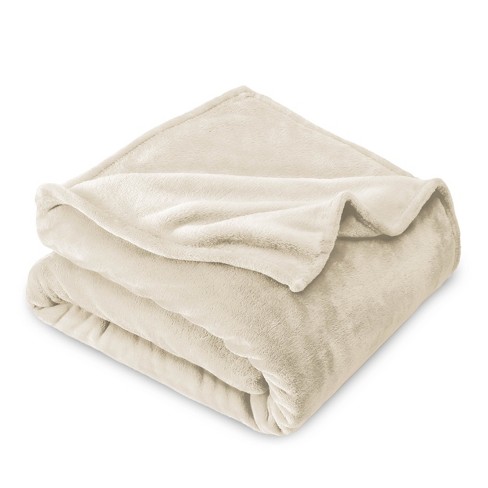 Vanilla Microplush Full/queen Fleece Blanket By Bare Home : Target