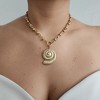 Adornia 14k Gold Plated Chunky Shell Pendant Necklace - 2 of 4