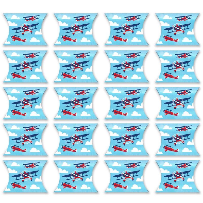 Big Dot of Happiness Taking Flight - Airplane - Favor Gift Boxes - Vintage Plane Baby Shower or Birthday Party Petite Pillow Boxes - Set of 20, 5 of 9