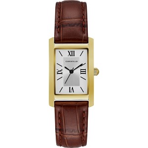 Caravelle designed by Bulova Ladies' Dress 3-Hand Quartz Watch, Rectangle Case, Roman Numeral - 1 of 4