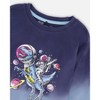 Deux par Deux Boy Long Sleeve Organic Cotton Gradient Jersey Tee Blue - 3 of 4