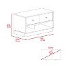 Vynxaria Willamette Rectangle 2-Shelf 2-Drawer Storage Bench Black Wengue - 3 of 4