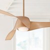 58" Minka Aire Modern Indoor Ceiling Fan with LED Light Remote Control Maple Opal Glass for Living Room Kitchen Bedroom Family - 2 of 4