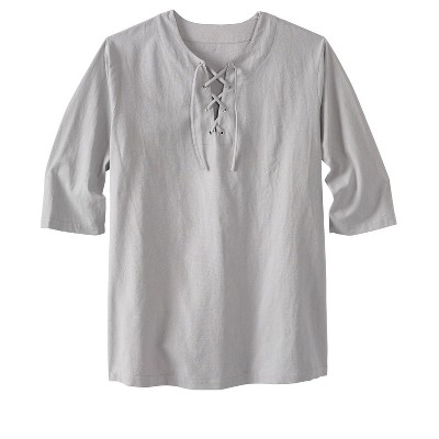 KingSize Men's Big & Tall Gauze Lace-Up Shirt