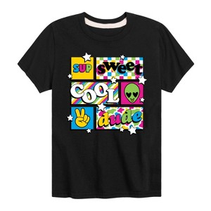 Boys' - Instant Message - Throwback Pattern Grid Short Sleeve Graphic T-Shirt - 1 of 4