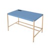 Metal & Synthetic Wood Modern Rectangular Writing Desk with USB Port - 4 of 4