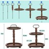 Wooden Decorative Tray Two Tiered Tray Round Serving Tray - 3 of 4