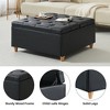 Extra Large Storage Ottoman Coffee Table w/Lift Top, Oversized Square Ottoman with Storage, Tufted Upholstered Ottomans Coffee Table for Home - 3 of 4