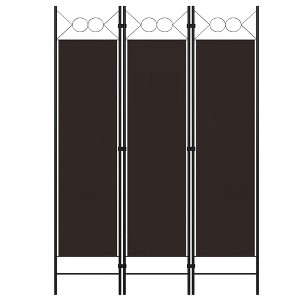 vidaXL 3-Panel Room Divider Brown 47.2 inches x70.9 inches - 1 of 4
