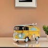 HomeRoots 8" Blue and Yellow Metal Hand Painted c1967 Volkswagen Deluxe Model Car - 2 of 4