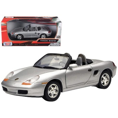 Porsche Boxster Convertible Silver 1/24 Diecast Model Car by Motormax