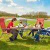 Costway 5 ft Folding Picnic Table Outdoor Dining Table with Rattan Grain HDPE Tabletop Brown/Black - 4 of 4