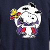 Boys' - Peanuts - Snoopy Woodstock Vampire Graphic Long Sleeve Fleece Sweatshirt - 2 of 4