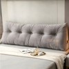 Bekrvio Velvet Wedge Headboard Pillow, Bed Rest Reading Backrest Cushion with Removable Cover & Side Pockets for Daybed & Couch - 4 of 4