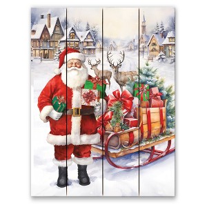 Creative Products Santa's Christmas Sleigh 11.75 x 15.75 Pallet Wood Wall Art - 1 of 1