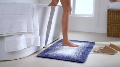 Whitney Ombre Reversible Green Cotton Bath Rug Set