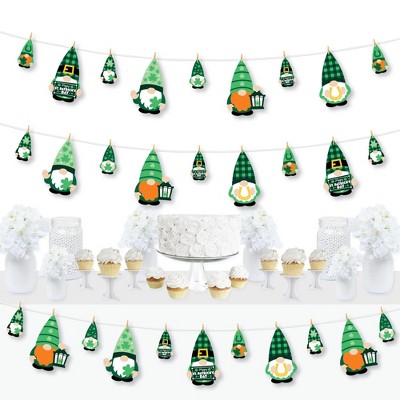 Big Dot of Happiness Irish Gnomes - St. Patrick's Day Party DIY Decorations - Clothespin Garland Banner - 44 Pieces
