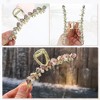Unique Bargains Women's Faux Crystal Bling Bow Tie Hair Clips and Pins Gold Tone Gray 1 Pc - 4 of 4