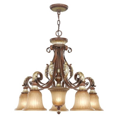 Livex Lighting Villa Verona 5 - Light Chandelier in  Verona Bronze/Aged Gold Leaf