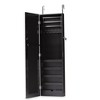 Richelle Wood Hanging Jewelry Armoire with Mirror - Baxton Studio - 3 of 4