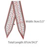 INSPIRE CHIC Women's Polka Dots Stripes Skinny Long Satin Ribbon Neck Scarves 1Pc - 3 of 4