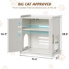 Cat Litter Box Enclosure, Hidden Litter Box Furniture with Removable Dividers & Reversible Entrance - 3 of 4