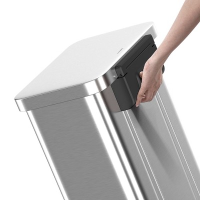 20-Gallon Stainless Steel Step-On Trash Can with Soft-Close Lid