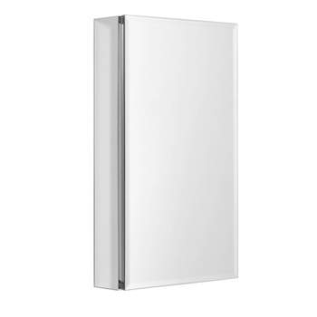 15" Aluminum Single Door Medicine Cabinet - Zenna Home