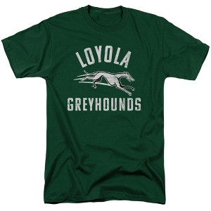 Loyola University Maryland Official Greyhounds Logo Adult T Shirt, Hunter Green - 1 of 4