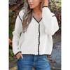 Long Sleeve Crewneck Button Down Womens Sweaters Spring Open Front Chunky Cardigan Sweaters for Women - 2 of 4