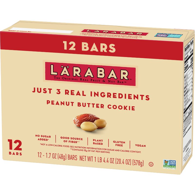 Larabar Peanut Butter Cookie Protein Bar - 20.4oz/12ct, 4 of 12