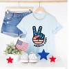 Simply Sage Market Women's Peace Sign Flag Vibes Short Sleeve Graphic Tee - 3 of 4