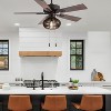 42" 5 Blade Cordelia Oil-Rubbed Bronze Lighted Ceiling Fan - River of Goods: Mid-Century Modern, Reversible Motor - image 4 of 4