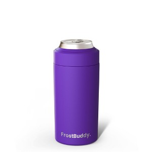 FrostBuddy Universal Buddy Insulated Can Cooler | Fits 12oz Cans, Slim Cans & Bottles | Stainless Steel Drink Holder - 1 of 4