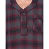 Ashford & Brooks Mens Flannel Plaid Long Sleep Shirt Henley Nightshirt - 4 of 4