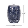 PAGED Modern Round Outdoor Side Table,13.25 inch Iron Patio End Tables for Backyard,Pool, Indoor Companion,Durable and Stable - 3 of 4