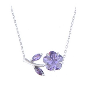 Anna-Kaci Women's Crystal Pendant Necklace, Cute and Sparkling Design with Adjustable Chain for Special Occasions - Rabbit - 1 of 4