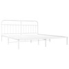 vidaXL White King Metal Bed Frame with Headboard & Slats, No Mattress, Easy Assembly - 2 of 4