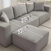108”Modular Sectional Sofa, Sectional Modern Sleeper Sofa Couches with L-Shape Chaise, Cloud Sectional Couch with Deep Seat, Upholstered Couches - 4 of 4