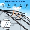 Garvee 6 x 8 FT Greenhouse, Greenhouse with Aluminum Frame, Lockable Door and Ajustable Roof Vent  for Outside Garden Backyard, Patio, Black - 4 of 4
