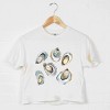 Simply Sage Market Oysters Watercolor Boxy Crop Top - 3 of 4
