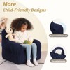Itopfox Kids Plush Teddy Bear Bean Bag Chair, Comfy Toddler Seating for Boys and Girls, Dark Blue - 4 of 4