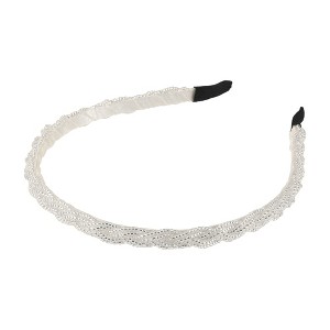 Unique Bargains Women's Beaded Hair Hoop Headband Accessories Hairband 0.43 Inch Wide 1 Pc - 1 of 4