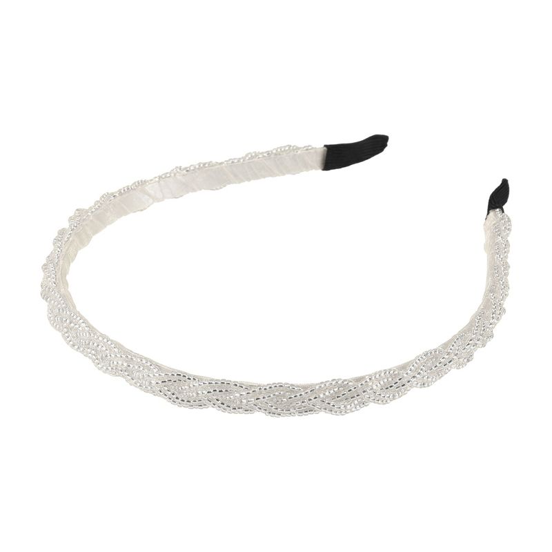 Unique Bargains Women's Beaded Hair Hoop Headband Accessories Hairband 0.43 Inch Wide 1 Pc, 1 of 7
