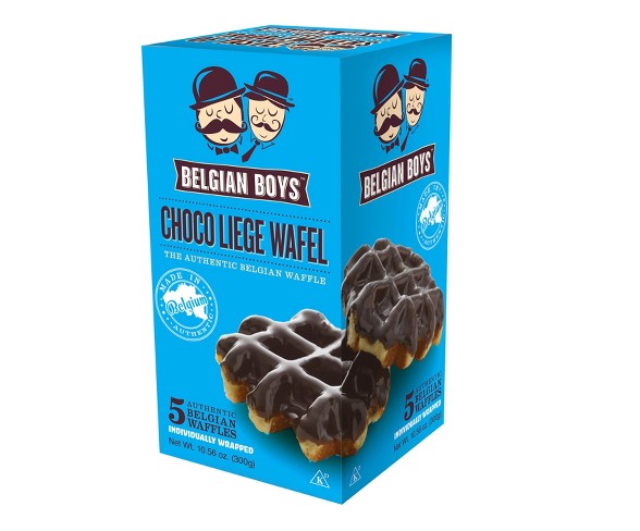 Belgian Boys Frozen Choco Liege Waffles - 5ct/10.56oz