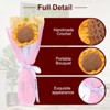 Unique Bargains Decorative Handmade Knitted Artificial Sunflower Crochet Bouquet - 3 of 4